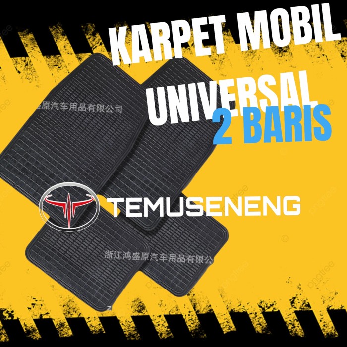 Isi 4 Karpet Mobil 2 Baris Alas Karpet Pvc Anti Slip Mat Universal Sedan Mpv Suv