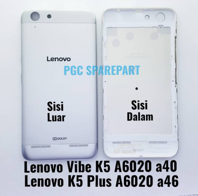 Original Backdoor Lenovo A6020 A40 A46 A6020a40 A6020a46 Vibe K5 Plus Tutup Baterai Casing Belakang Shopee Indonesia