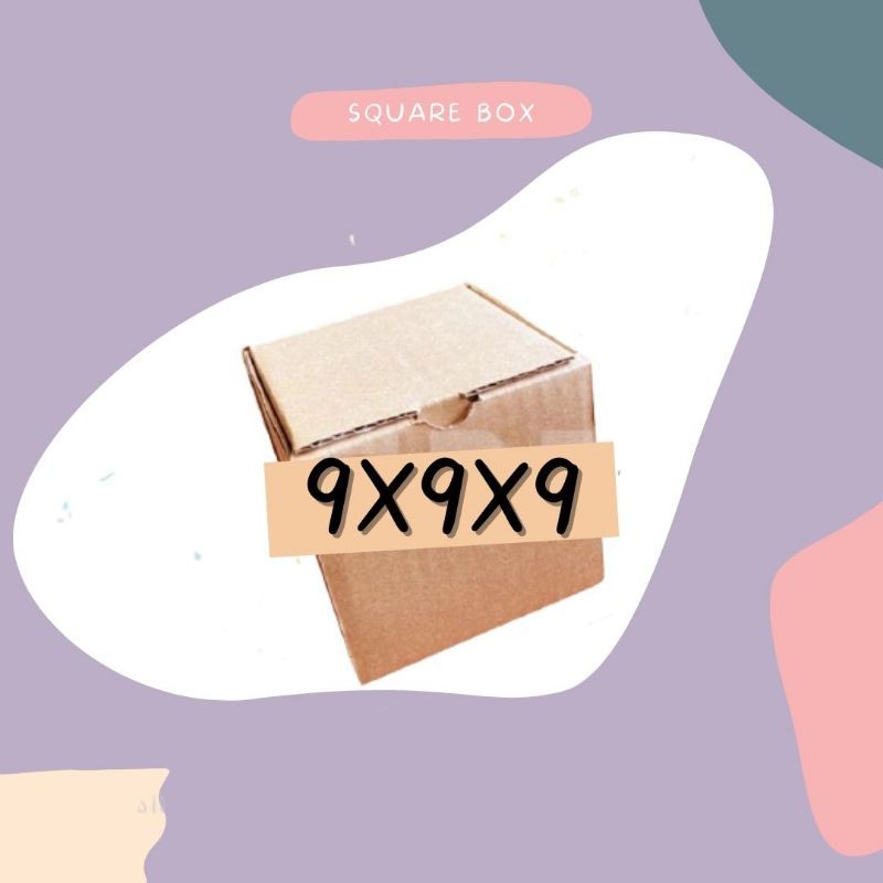 

SQUARE BOX 9x9x9 // KARDUS DIE CUT PACKAGING COKELAT