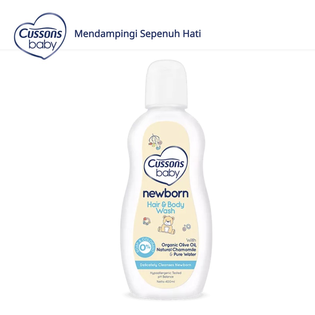 200ml - Cussons Baby NEWBORN HAIR &amp; BODY WASH Organic Olive Oil Natural Chamomile new born nb cusson