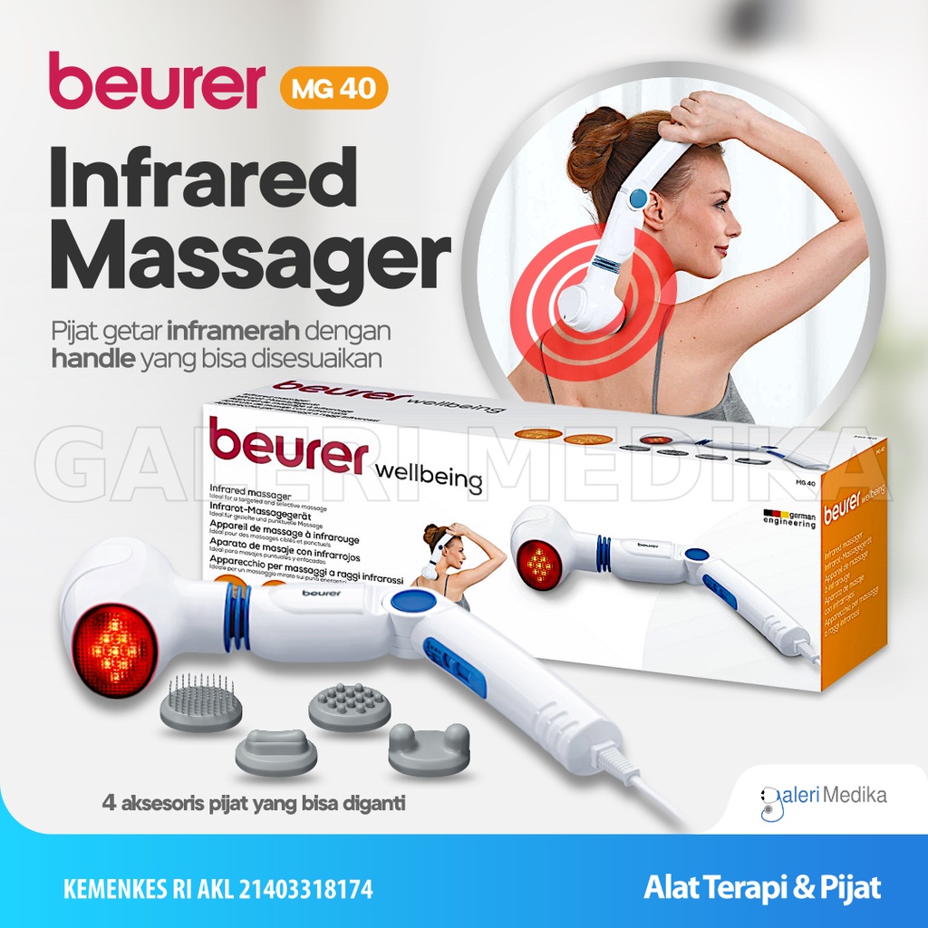 Massager Getar Electric / Massage Infra Red Beurer MG40 / MG-40/ MG 40 - Alat Pijat Getar Inframerah