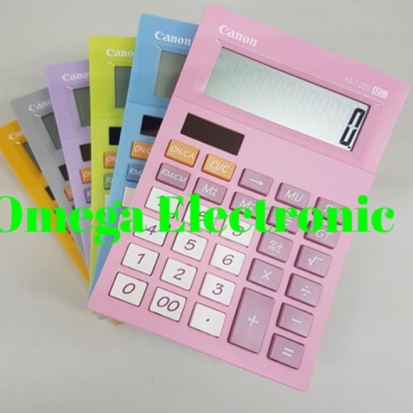 

JWP Canon AS-120V Calculator Desktop Kalkulator Meja Kantor Stylish Warna Warni Colorful AS 120 V Be