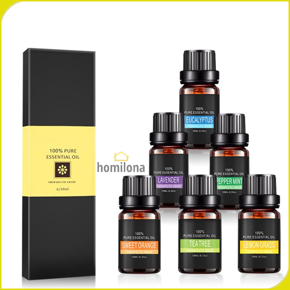 Pure Essential Fragrance Oils Minyak Aromatherapy Diffusers 10ml 6 PCS Eighteen TSLM3