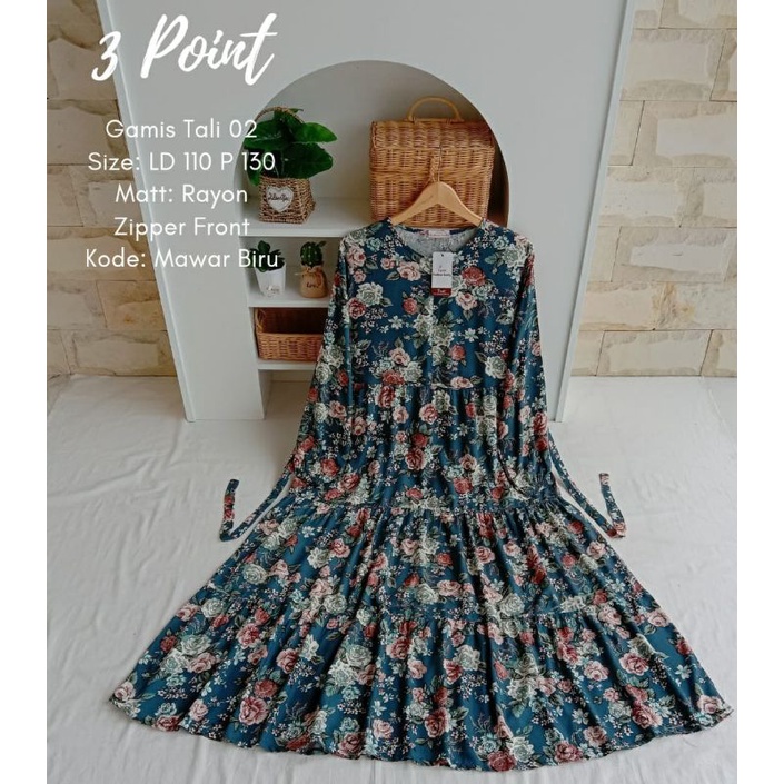 gamis tali/ 3 point/ branded matahari
