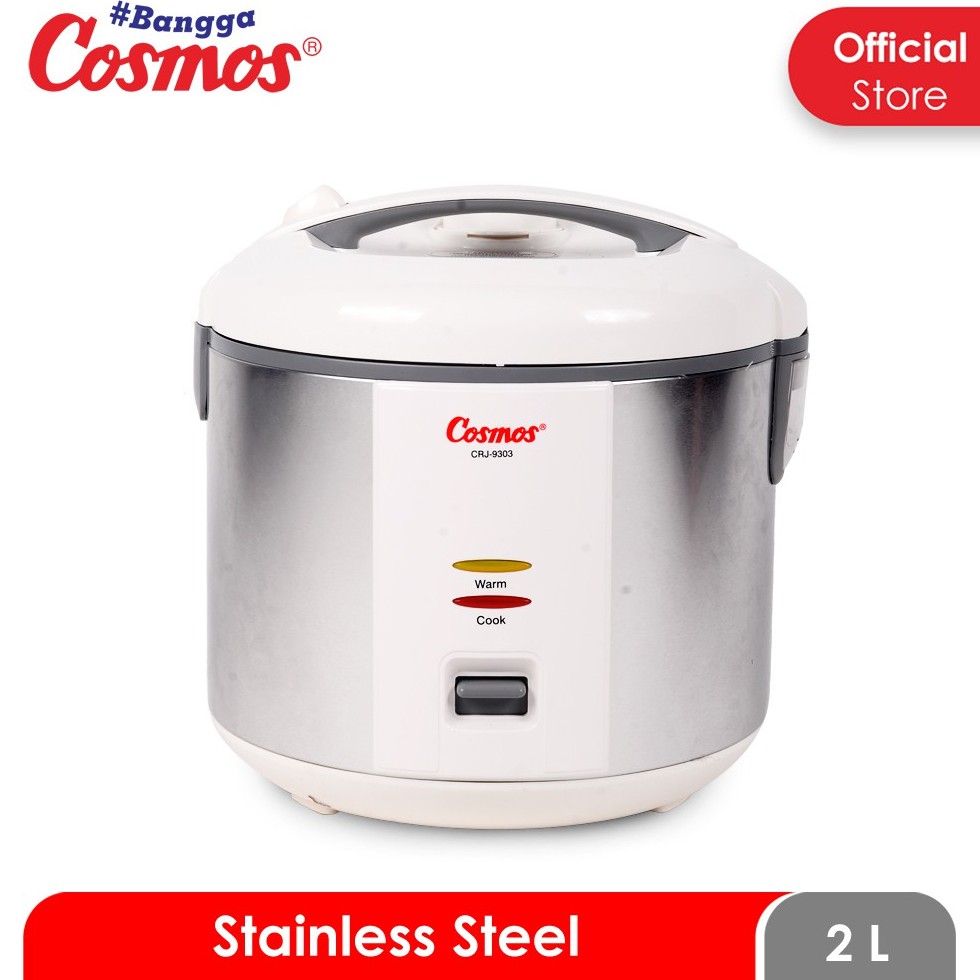 Cosmos CRJ9303 Rice Cooker / Magic Com 2 Liter 3 in 1 Bonus Gelas Ukur dan Sendok Nasi