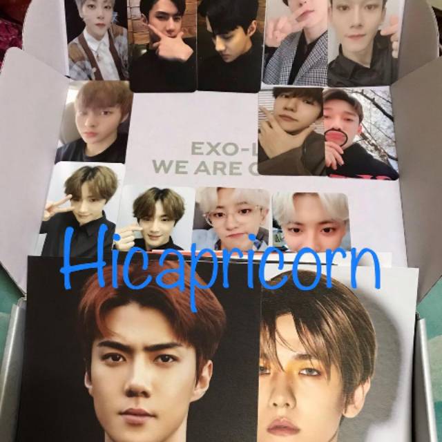 Sharing Welcome Kit Exo L Ace PC & Postcard (Xiumin, Suho, Baekhyun, Chen, Chanyeol, Sehun) Official