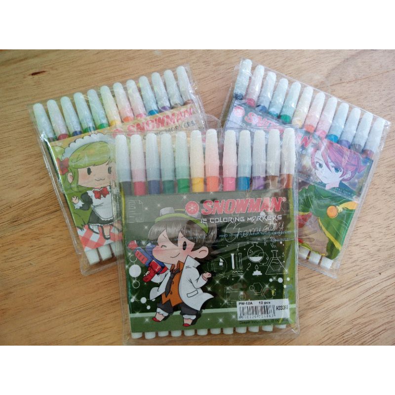 

spidol snowman set 12 warna