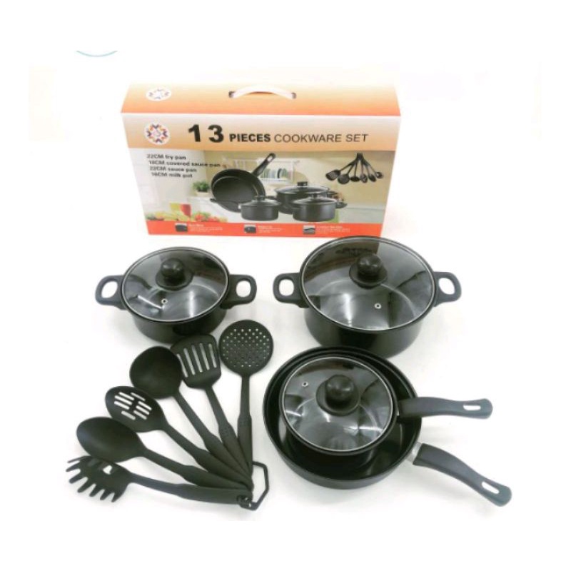 Panci set BMW Cookware teflon 13pcs WARNA UNGU