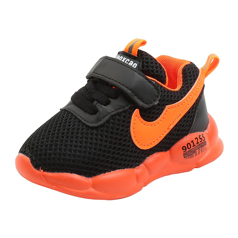  Sepatu  Sneakers  Sport Velcro Breathable Anak  Laki laki 