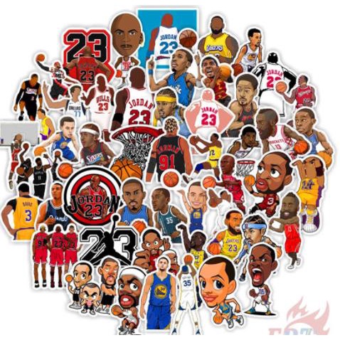 

(BISA COD) S51 STICKER 50 PCS NBA SUPERSTAR DESIGN HEMAT Kode 1212