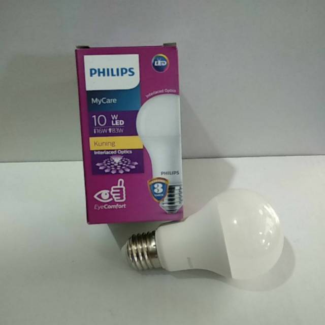 lampu philips led bulb 10w kuning