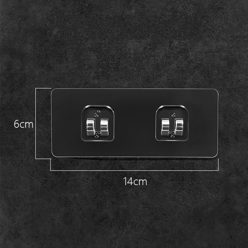 1Pcs Self-adhesive Non-marking Double Viscose Hook