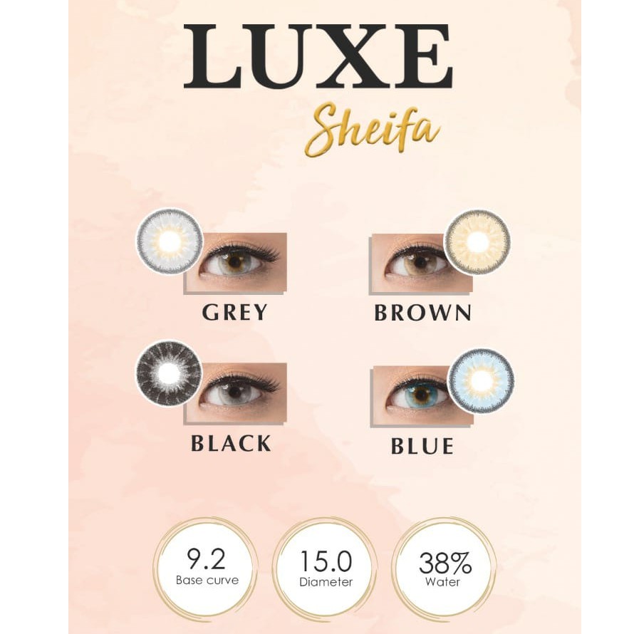 Softlens LUXE SHEIFA DIA 15.00mm Big Eyes 15mm / Soflens Softlen untuk mata normal/Lensa  Kontak/BS