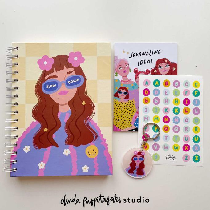 

[[BISA COD]] Marie Journal with ABC Sticker, Zine & Keychain