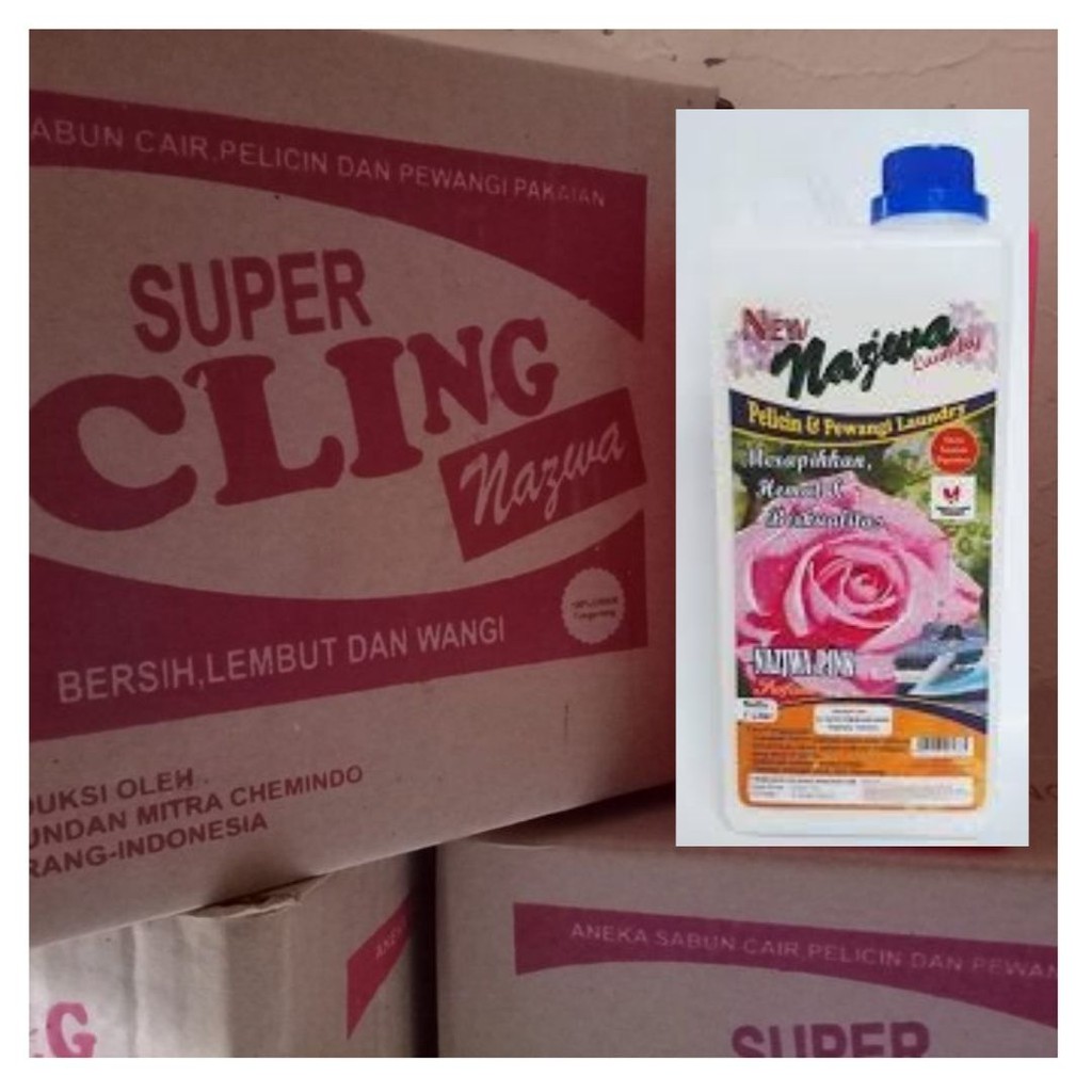 Pelembut Pewangi Pelicin Strika Baju Nazwa Super Cling 1 Liter 114101