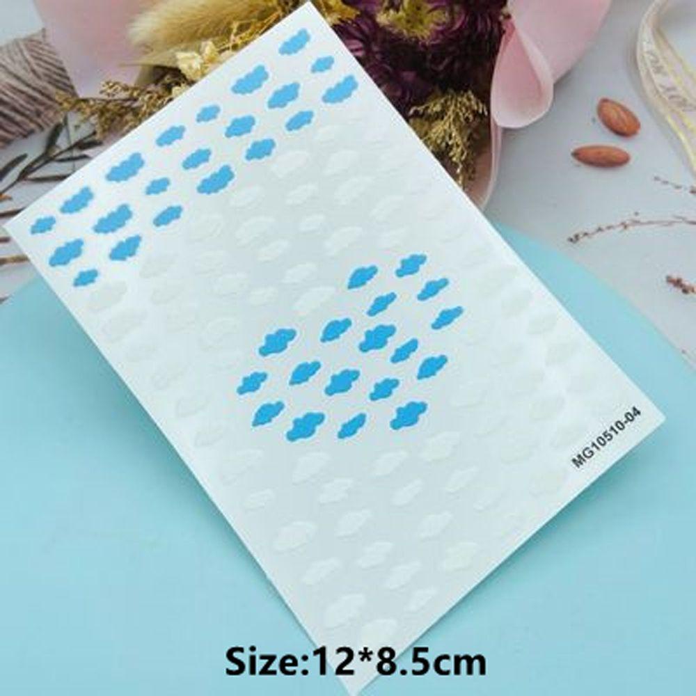 Mxbeauty 3D Stiker Kuku Awan Pelangi Jepang DIY Nail Decals