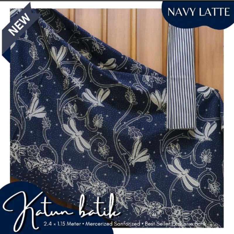 katun MERCERIZED SANFORIZED motif capung