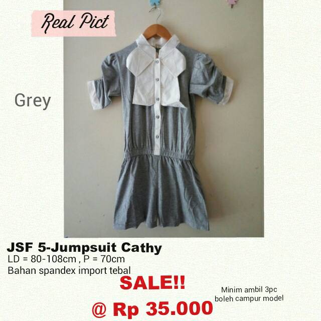 SALE!!  JUMPSUIT CATHY SPANDEX.  BAJU WANITA MURAH MERIAH