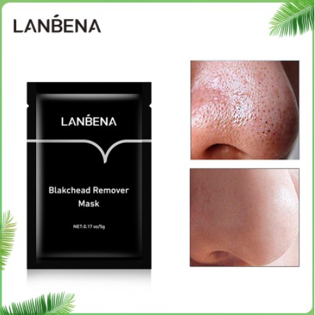 LANBENA Masker Peel Off Arang Hitam untuk Membersihkan Komedo Hidung 1pcs sachet