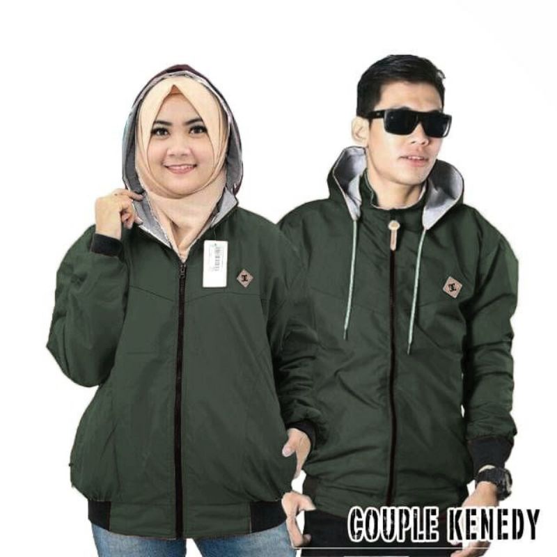 Jaket Parasut Pria Wanita Anti Air Bolak Balik Size Jumbo M.L.XL.XXL.XXXL