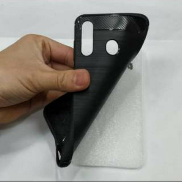 karet SAMSUNG A60 softcase ipaky SAMSUNG A60 silikon karet hitam