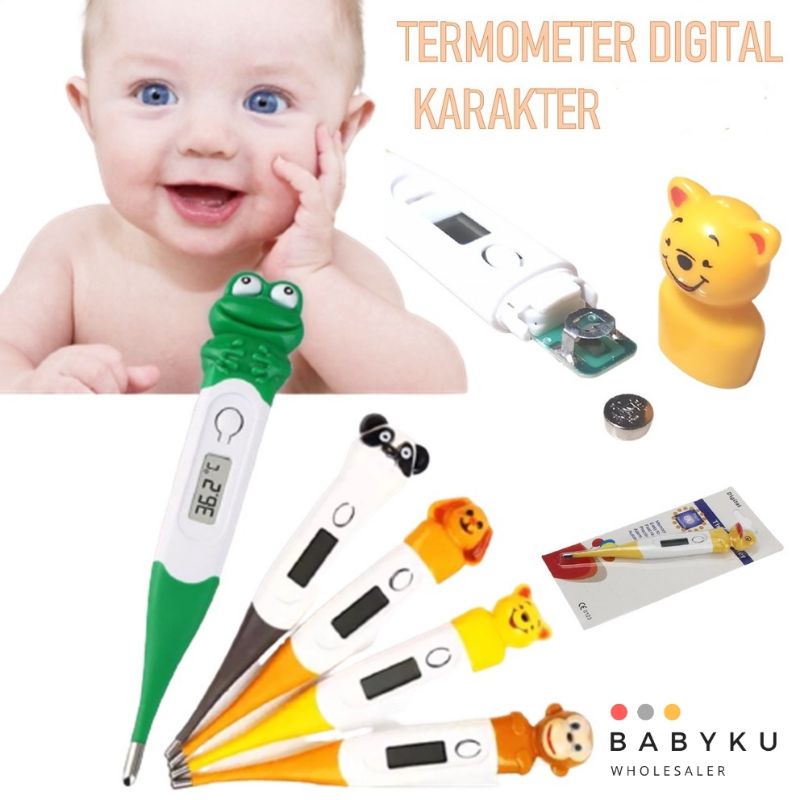 Termometer digital karakter / Thermometer suhu badan