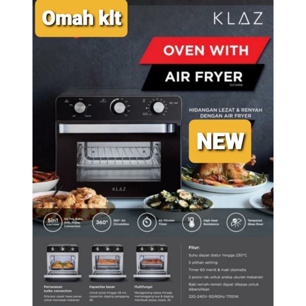 oven air fryer KLAZ airfryer ferayer oven 20 liter