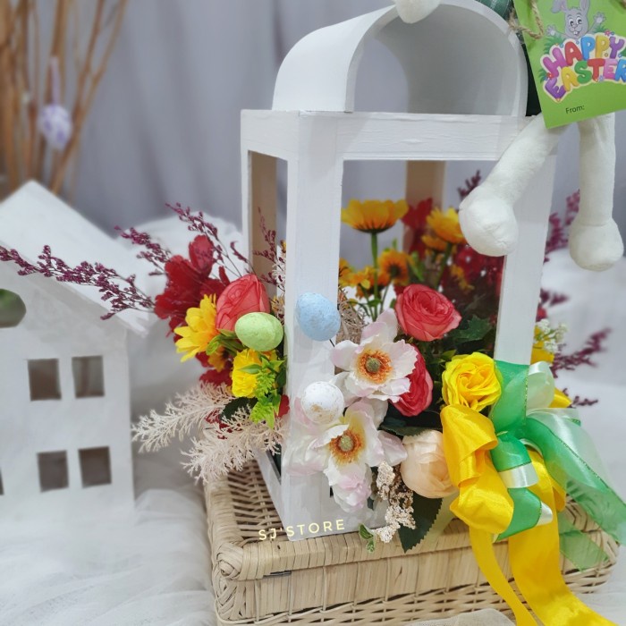 

Aksesoris hiasan meja pintu kelinci easter bunny eggs kado hampers