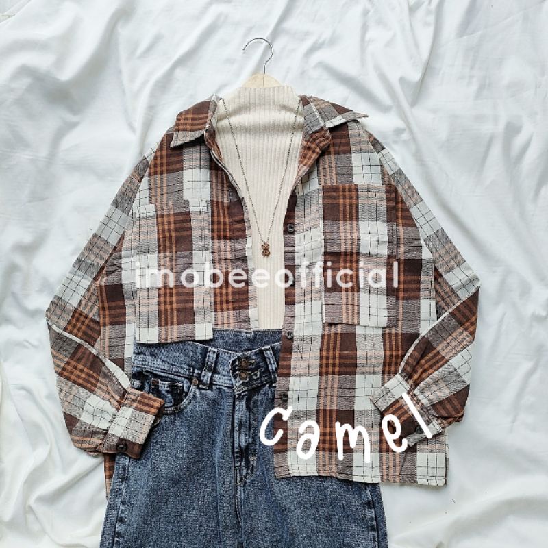 KEMEJA EMICA POCKET // KEMEJA SAKU GANTUNG FLANEL