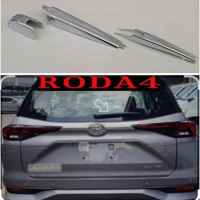 Cover Wiper Belakang Mobil All New Avanza Xenia Veloz 2022 Chrome