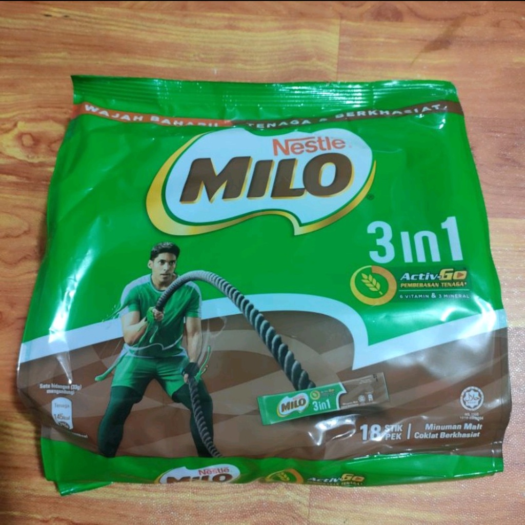 

MILO NESTLE ACTIVE GO 3 in 1 MADE IN MALAYSIA