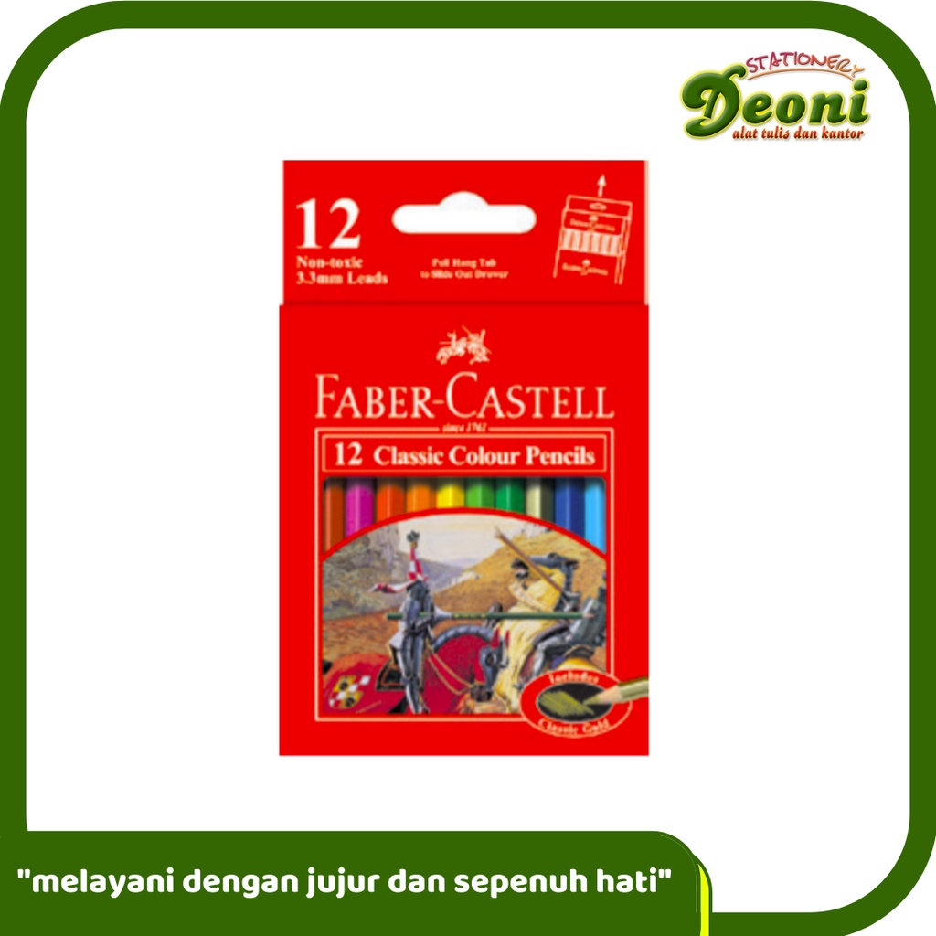 

FABER-CASTELL Classic Colour Pencil 12 S Warna