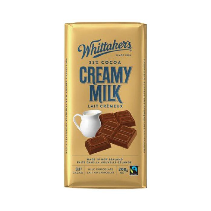 

WHITTAKER'S CREAMY MILK CHOCOLATE BLOCK 200GR