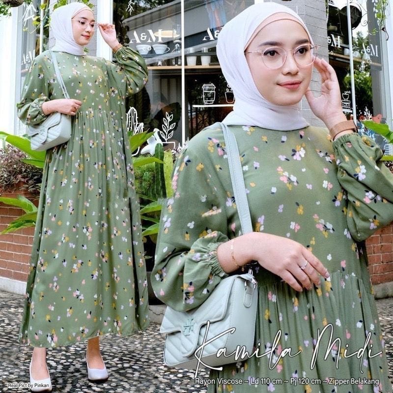 KAMILA MAXI DRESS // DRESS WANITA RAYON PREMIUM