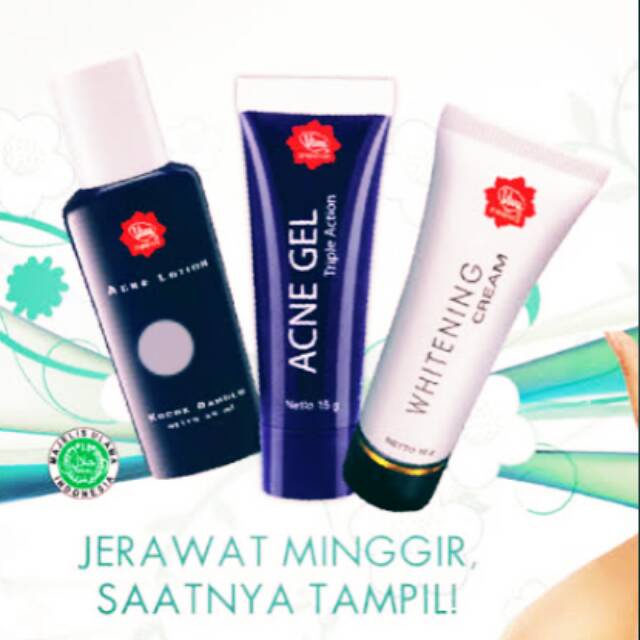 VIVA Acne Gel 15g | Lotion 30ml Triple Action | Whitening Cream Bekas Jerawat