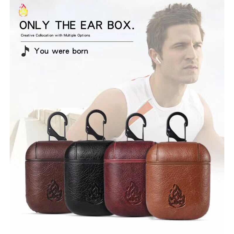 AIRPOD AIRPODS CASE ITALIAN LEATHER KULIT ASLI Genuine JDK APPLE IPhone Bluetooth Handsfree Earphone