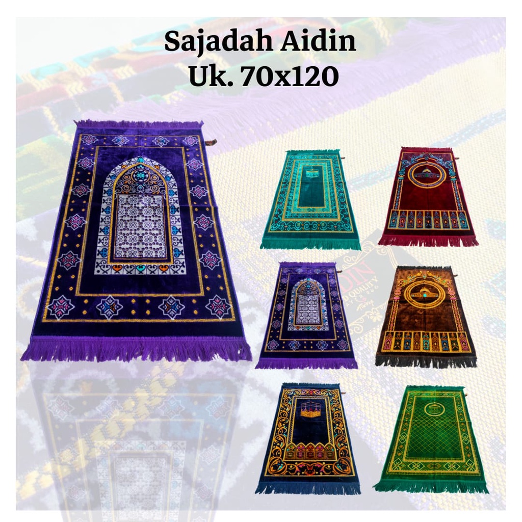 Sajadah Aidin Jumbo Sejadah Ukuran 70 x 120 Made in Turkiye Sajadah Turkiye