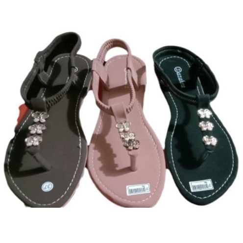 mdaffstore - Sandal Tali Wanita Casual Masa kini Brown