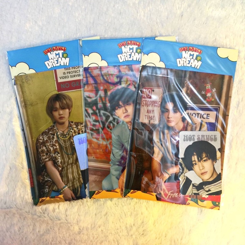 ready stock sealed hologram standee photocard nct dream hot sauce nct dream jeno jaemin chenle