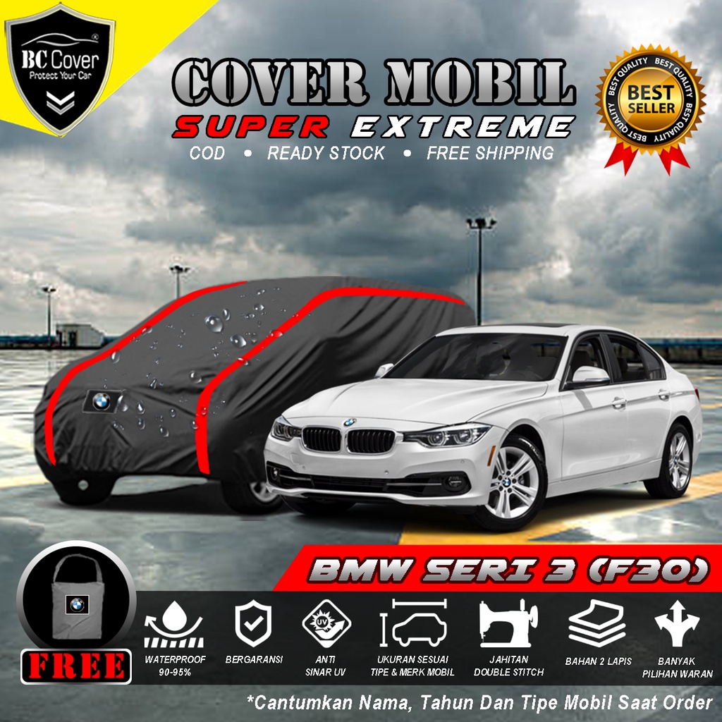 Body Cover Mobil BMW Seri 3 F30 Outdoor Waterproof / Sarung Mobil BMW F30 Waterproof / Selimut Tutup Sedan BMW F30 Mantol Kerudung Mantel Penutup Mobil BMW Seri 3 F30 Waterproof Outdoor Anti Air