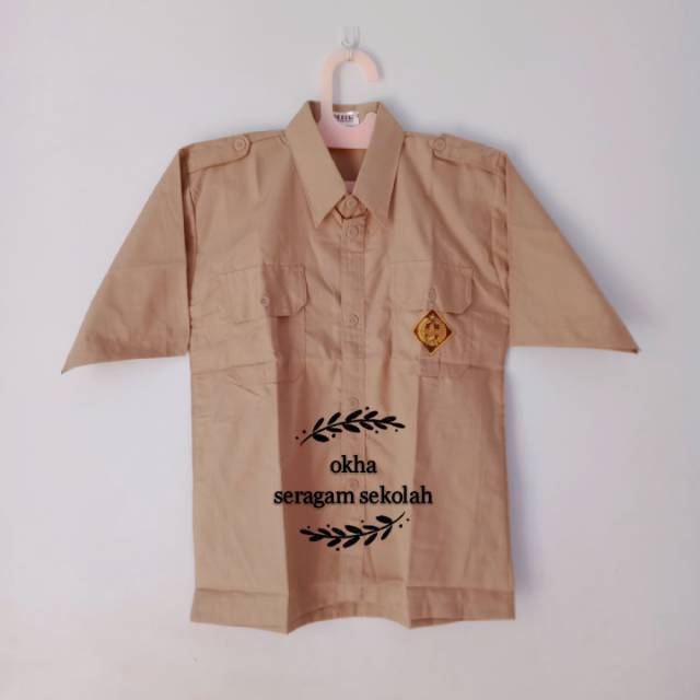Baju Pramuka SMP / SMA cowok Lengan Pendek ~ SERAGAM SEKOLAH