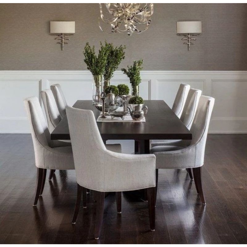 meja makan mewah minimalis 8 kursi