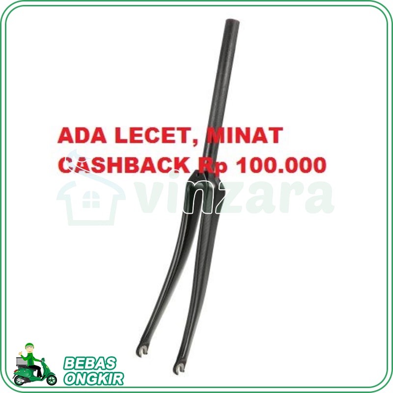 Fork FIBER CARBON LECET 700 C RIGID GARPU SEPEDA BALAP 700C ROAD BIKE HYBRID TOURING FIXIE 26 27.5 2
