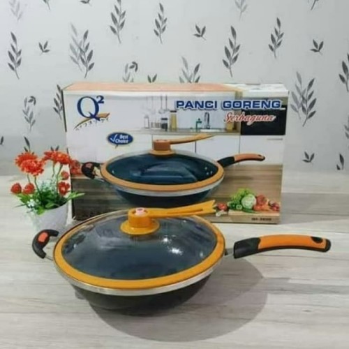 Wajan Penggorengan Panci Wok Pan Serbaguna 32Cm Q2 3205 Anti lengket