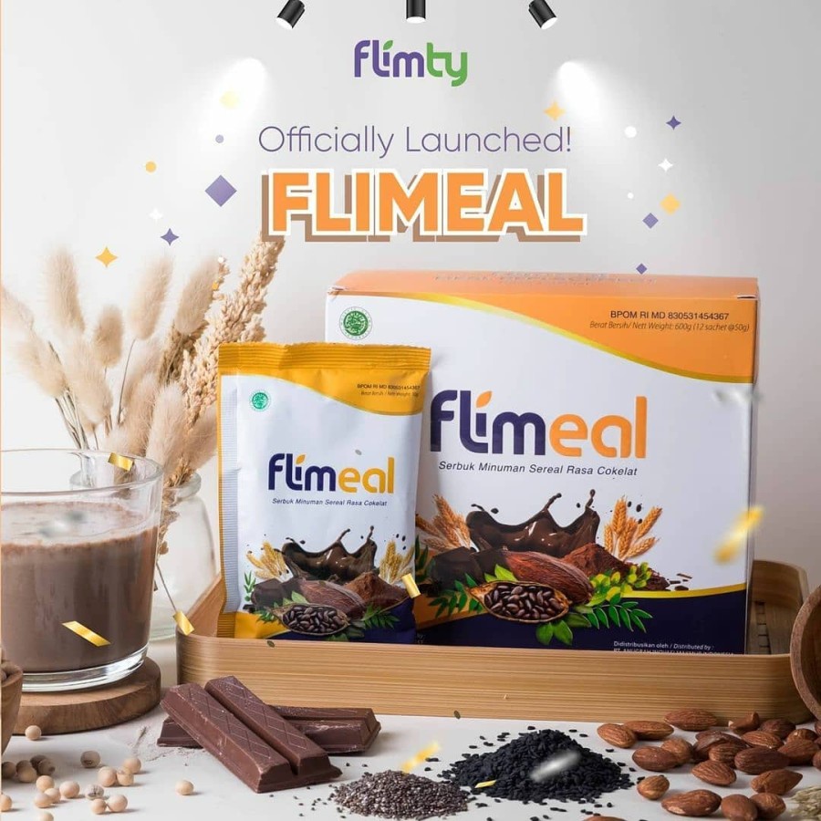 FLIMEAL 1 BOX ISI 12 PCS MEAL REPLACEMENT DIET CEREAL BY FLIMTY