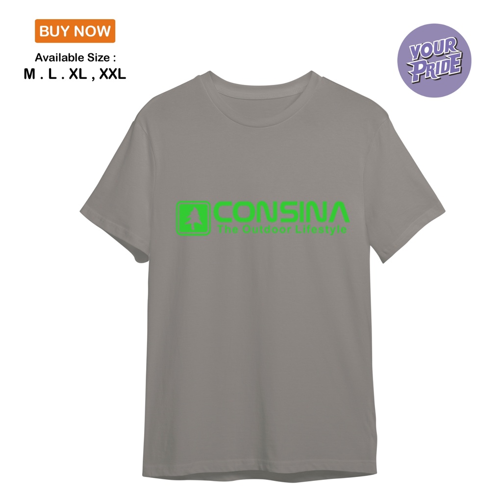 KAOS BAJU CONSINA THE OUTDOOR LIFESTYLE BAHAN KATUN COMBED 30S M L XL XXL TERLARIS