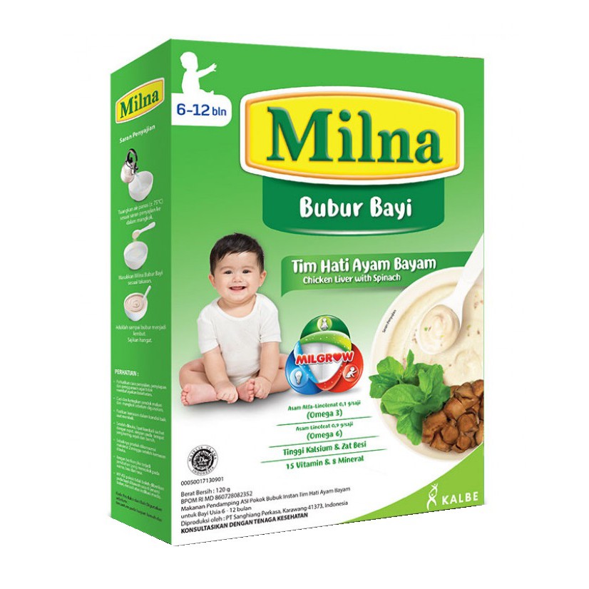 Milna Bubur Tim Hati Ayam Bayam 120 gr