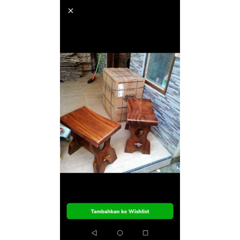 KursiBangkuDingklikStoolKayuUtuhMehtrembesi