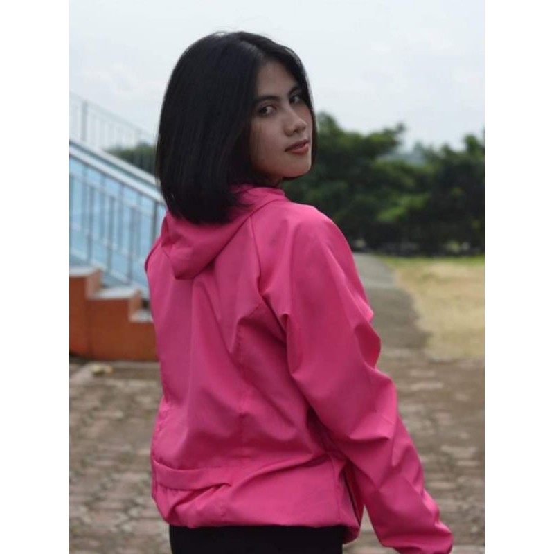 Jaket Running / Jaket Lari / Jaket Sepeda / Jaket Olahraga Shimano -Pink