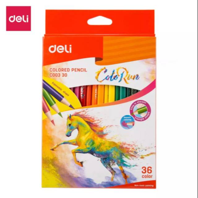 

DELI PENSIL WARNA ISI 36 ( GRIP SEGITIGA )